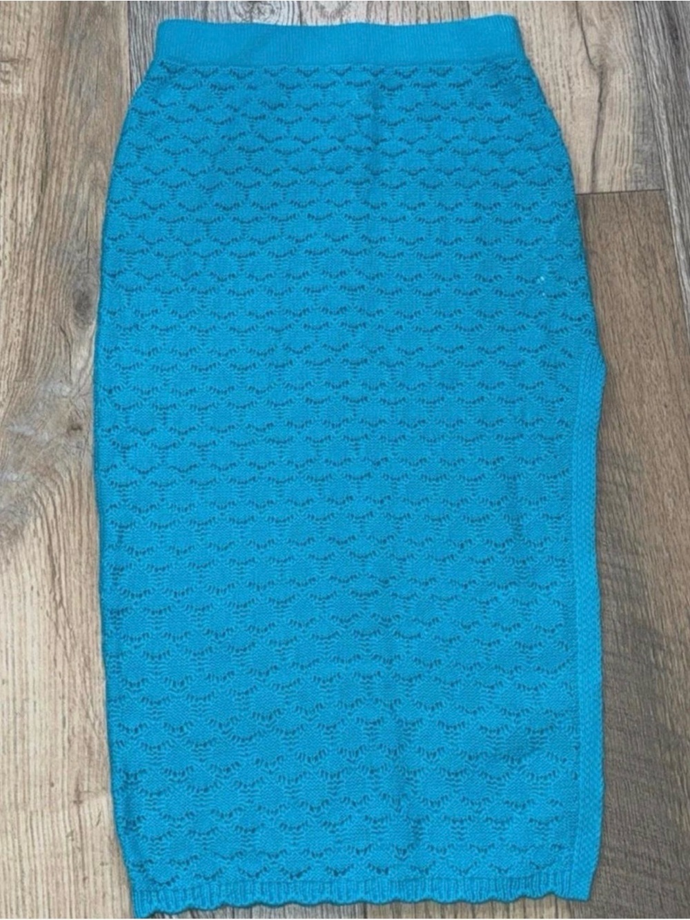 ASOS Teal Blue Knit Pencil Skirt